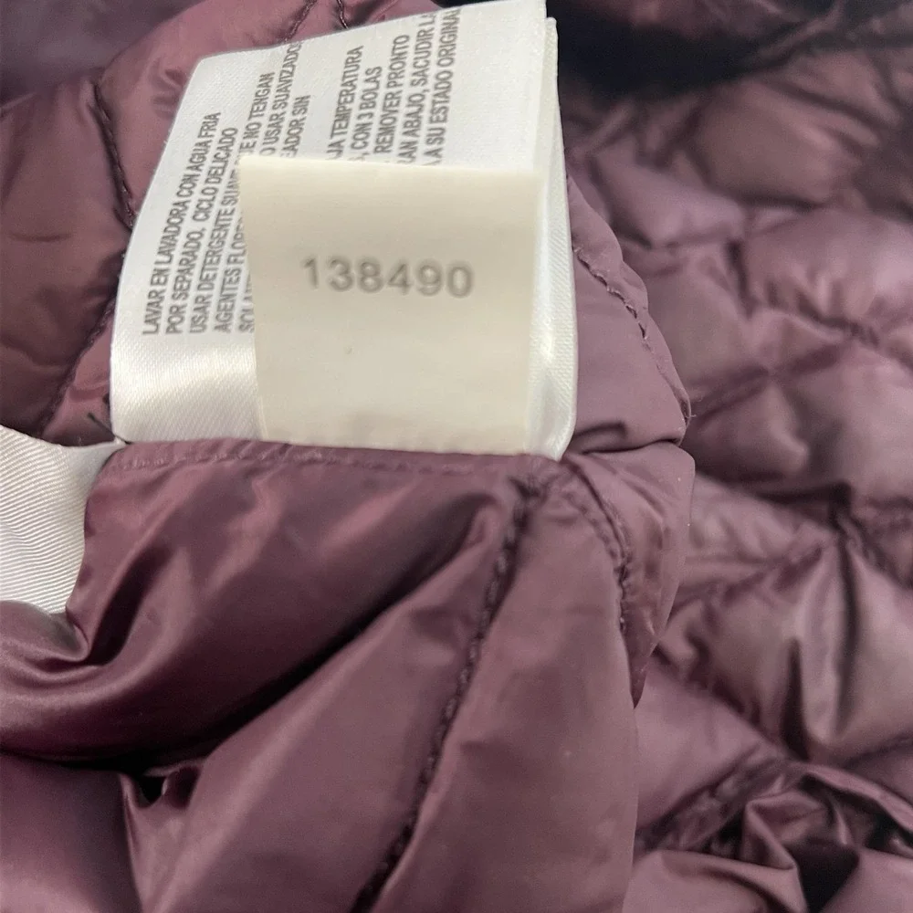 Michael Michael Kors Jacket Womens Small Purple Hooded Packable Down Puffer Coat